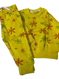 Yellow Floral Fleece Tracksuit