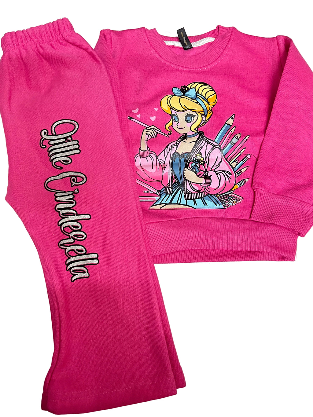 Pink Doll Fleece Tracksuit