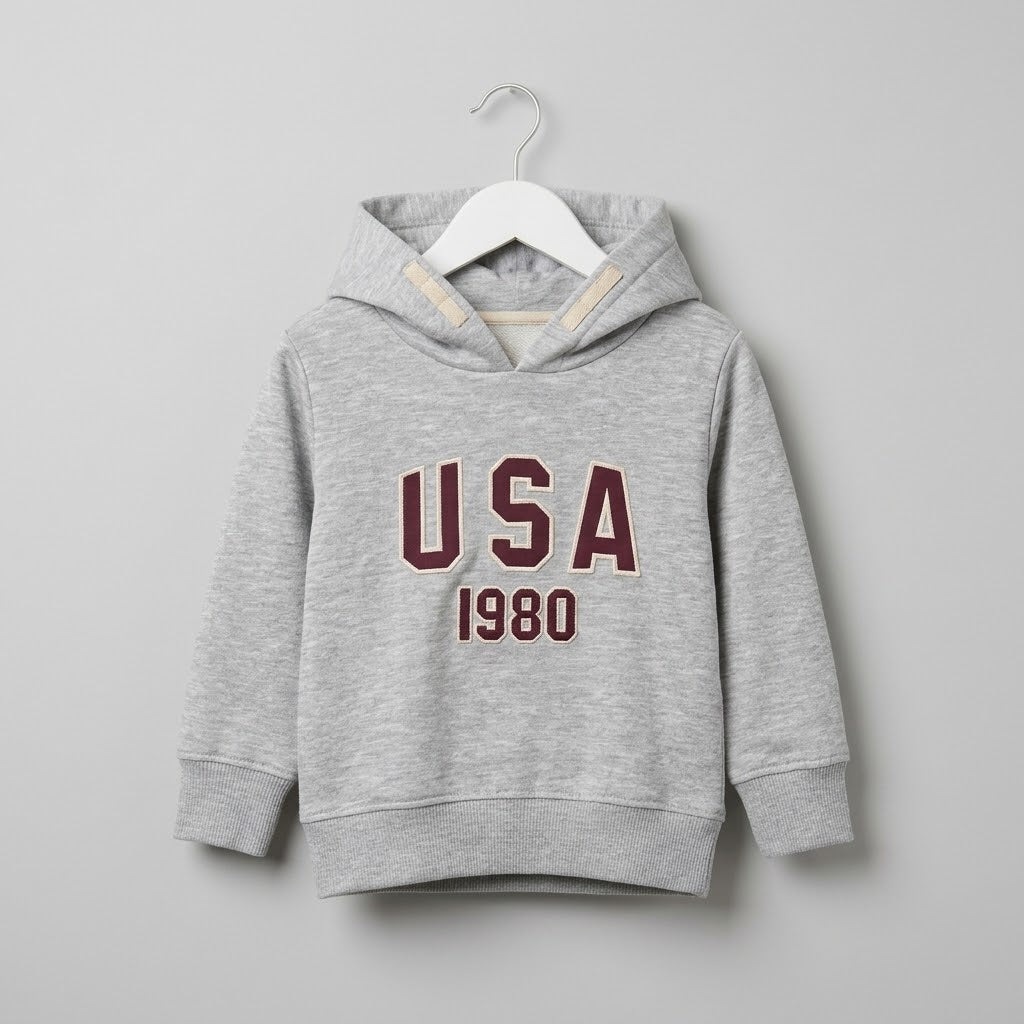 EMBROIDED USA FLEECE HOODIE