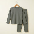 Plain Olive Green Ribbed Suit