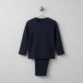 Navy Blue Plain Ribbed Suit