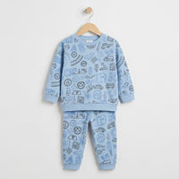 Cars In Light Blue Fleece Tracksuit