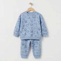 Icons In Light Blue Fleece Tracksuits