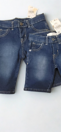 Dark blue denim shorts