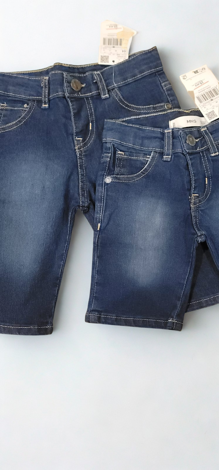 Dark blue denim shorts