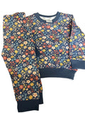 Floral Blue Fleece Tracksuit