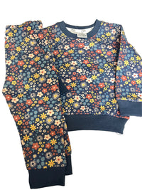 Floral Blue Fleece Tracksuit