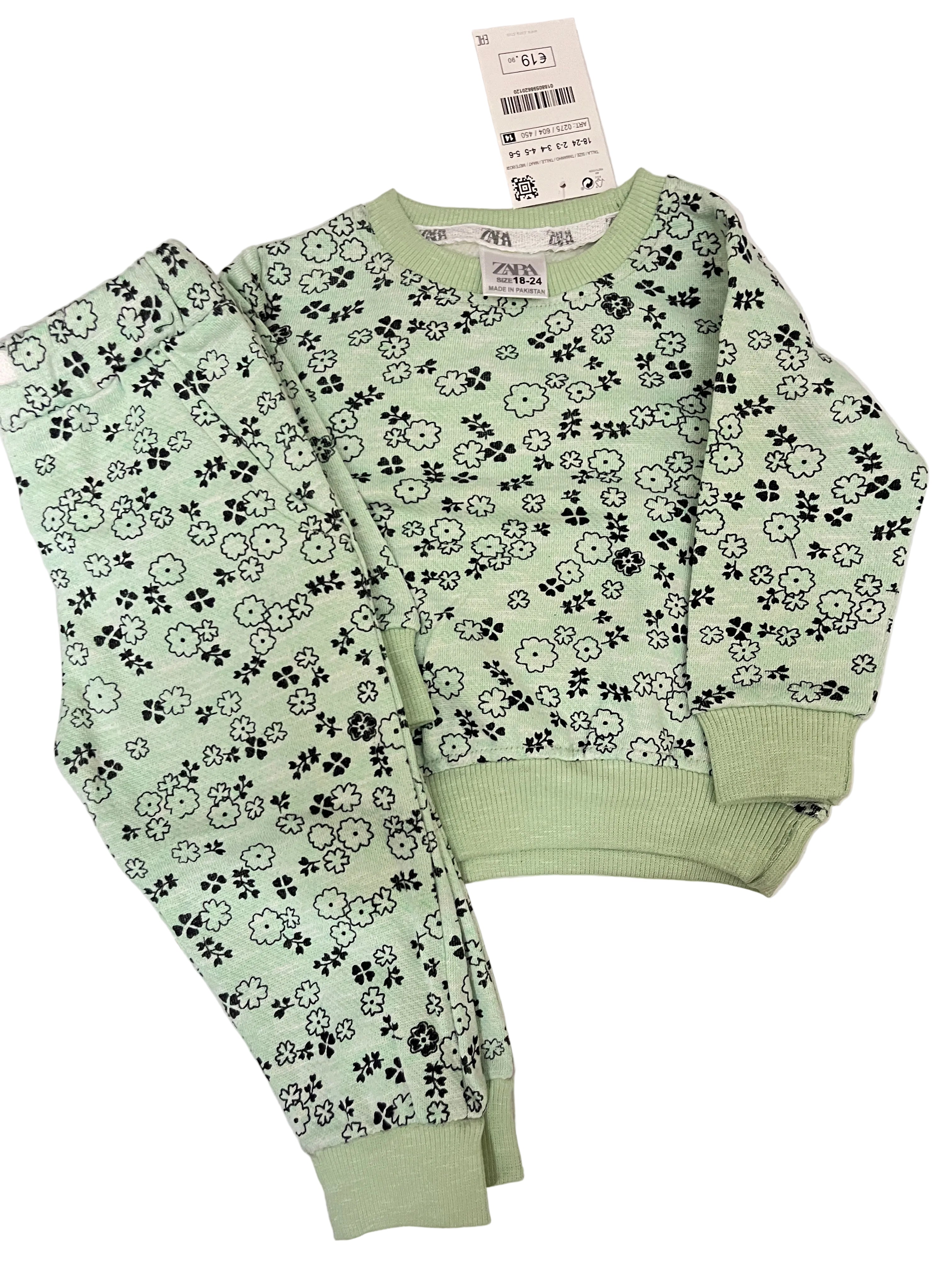 Floral green tracksuit