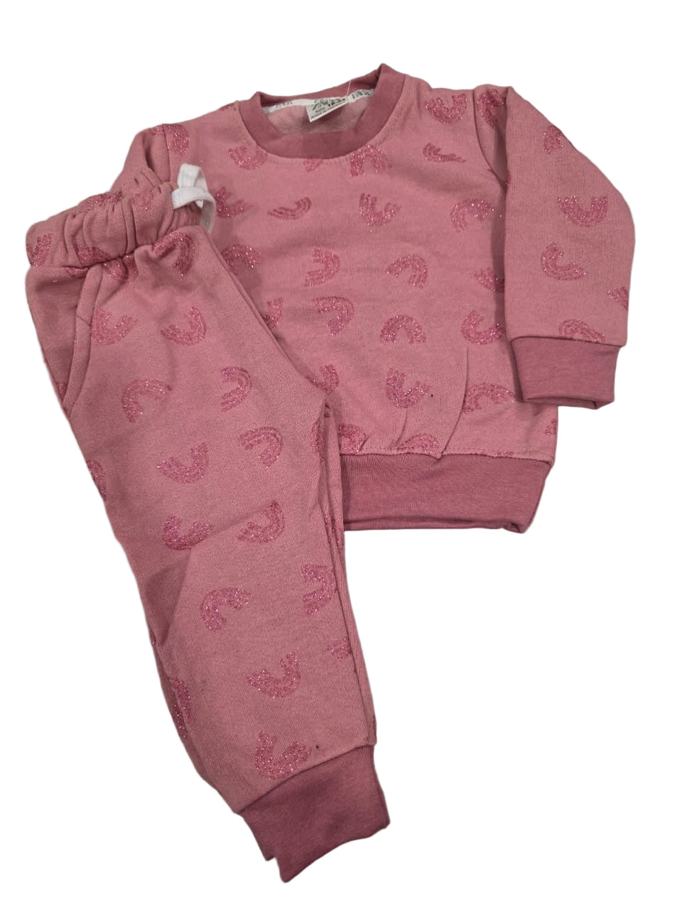 Glittery Rainbow Fleece Tracksuit