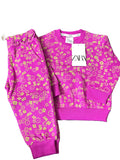 Magenta Floral Fleece Tracksuit
