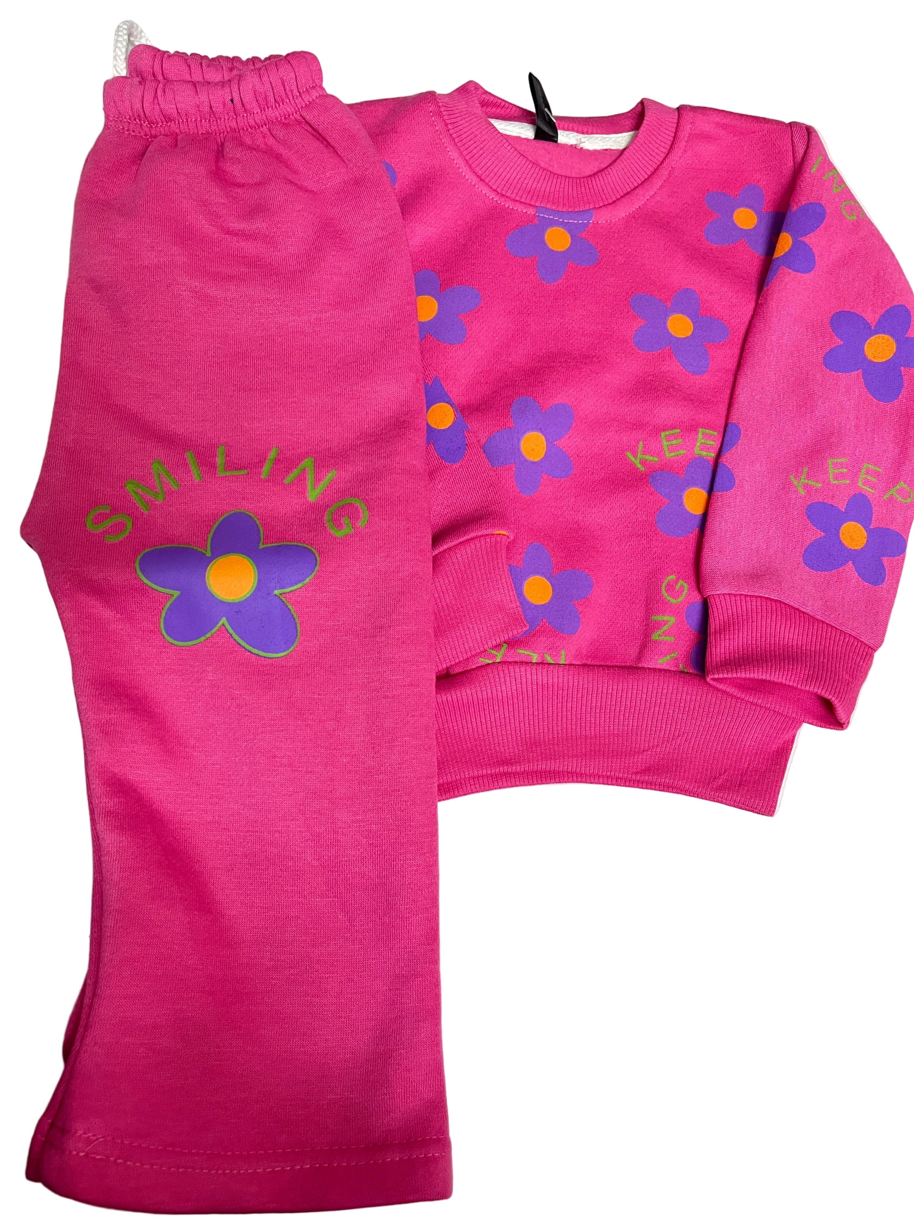 Pink floral tracksuit