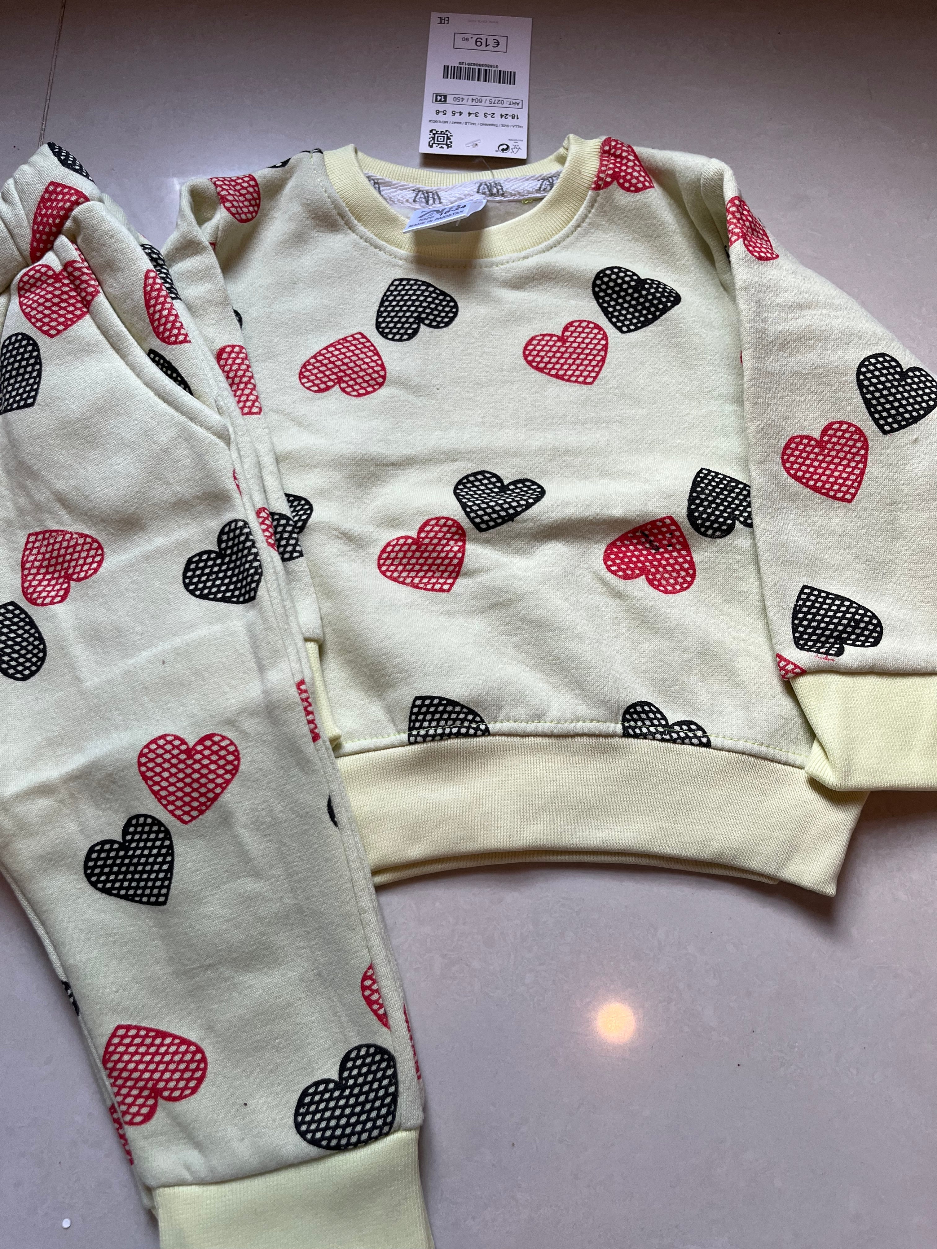 Yellow hearts tracksuit