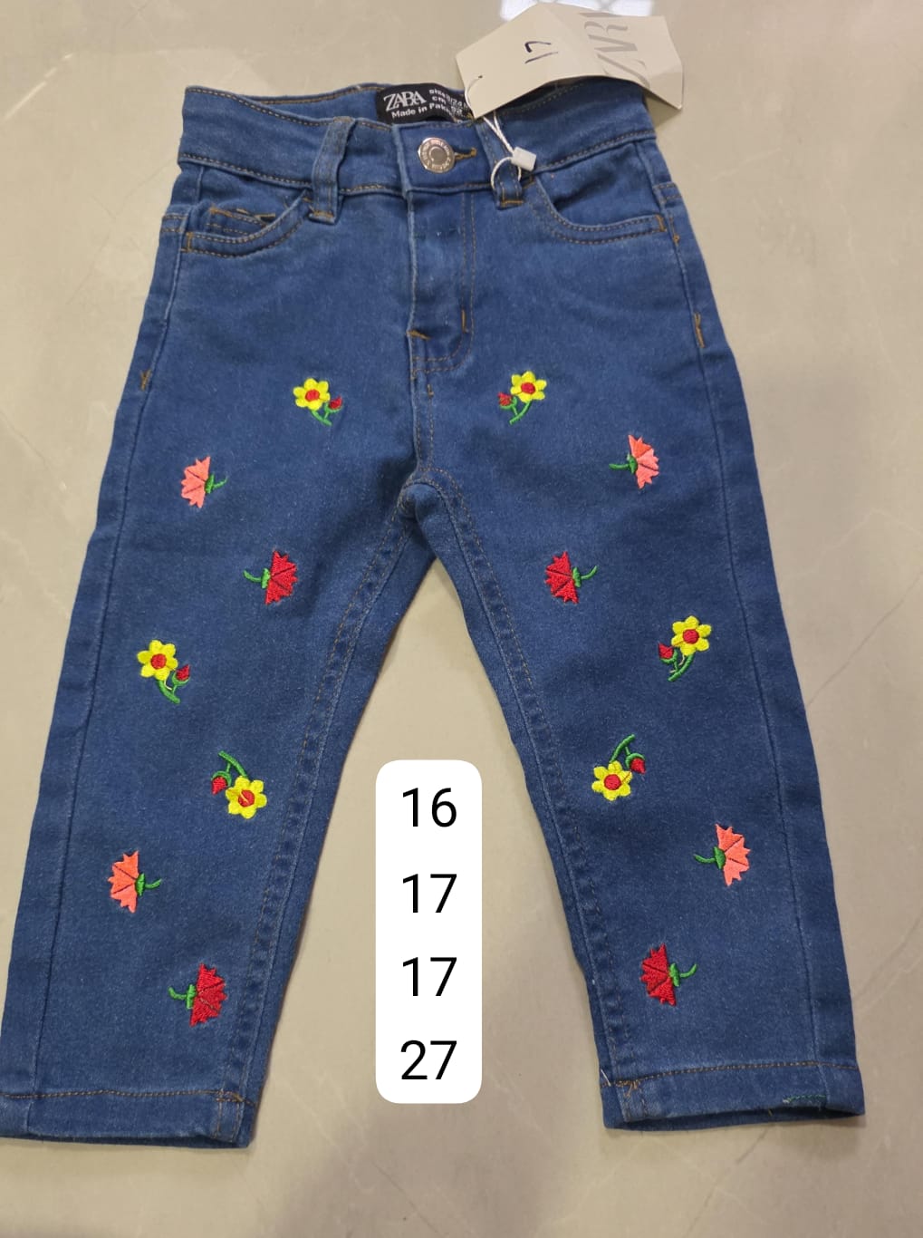 Floral jeans