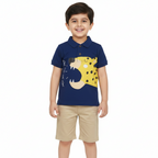 Little Miles Cheetah Polo Tshirt