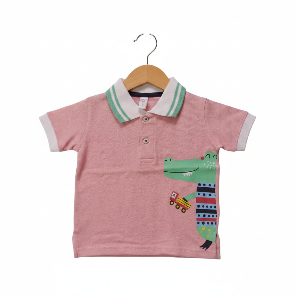 Little Miles Pink Polo Tshirt