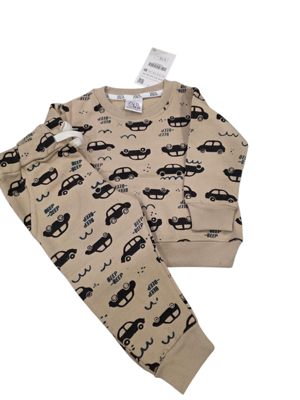 Beige cars tracksuit