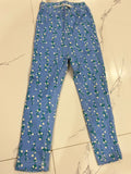 Blue floral tights