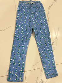 Blue floral tights
