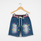 Embroidered Girls Adjustable Shorts