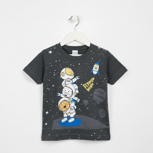 Grey Space Printed T-shirt