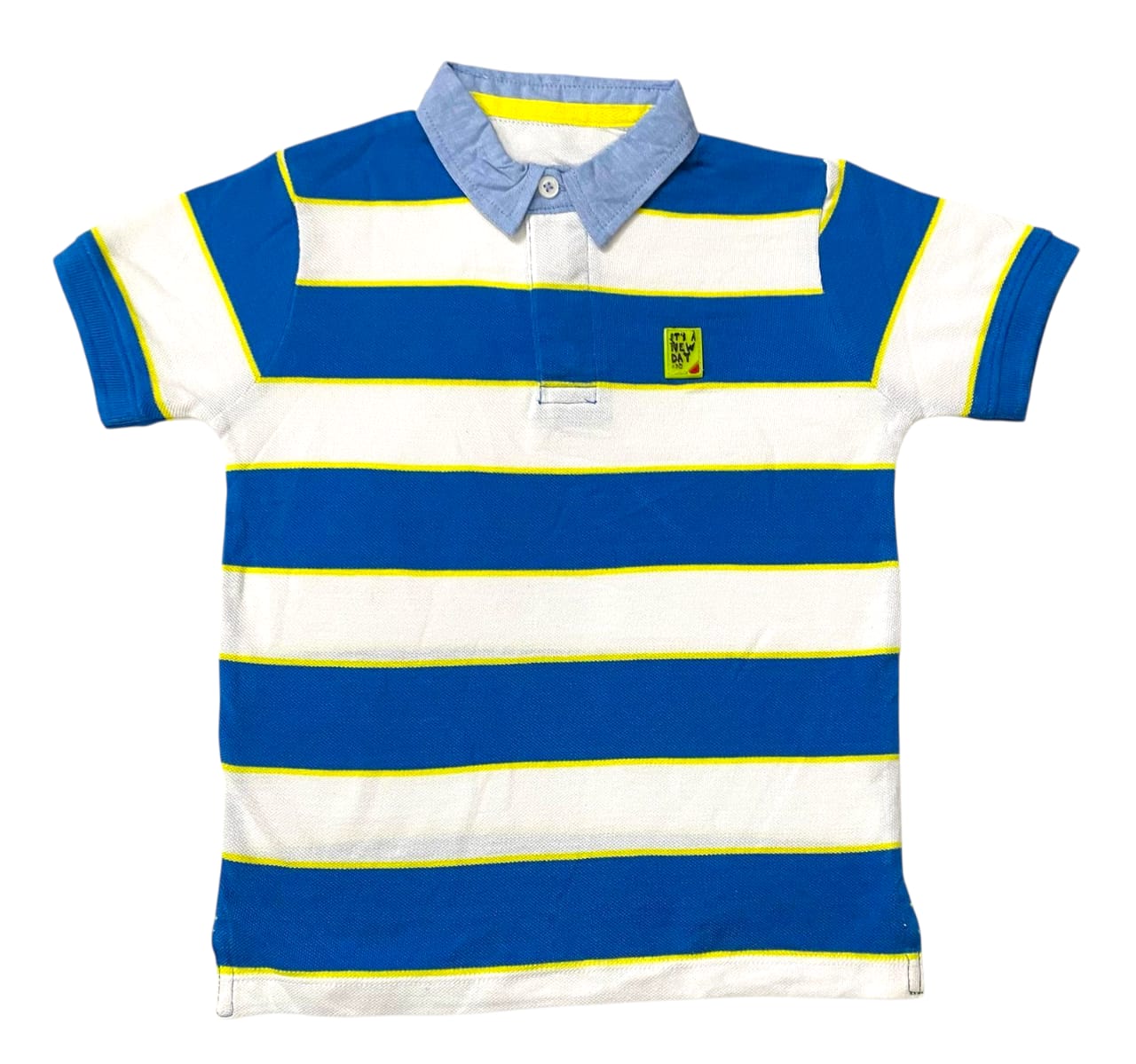 Blue and white polo tshirt
