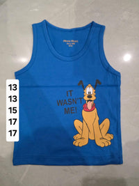 Blue sleeveless tshirt