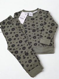 Floral Green Fleece Tracksuit