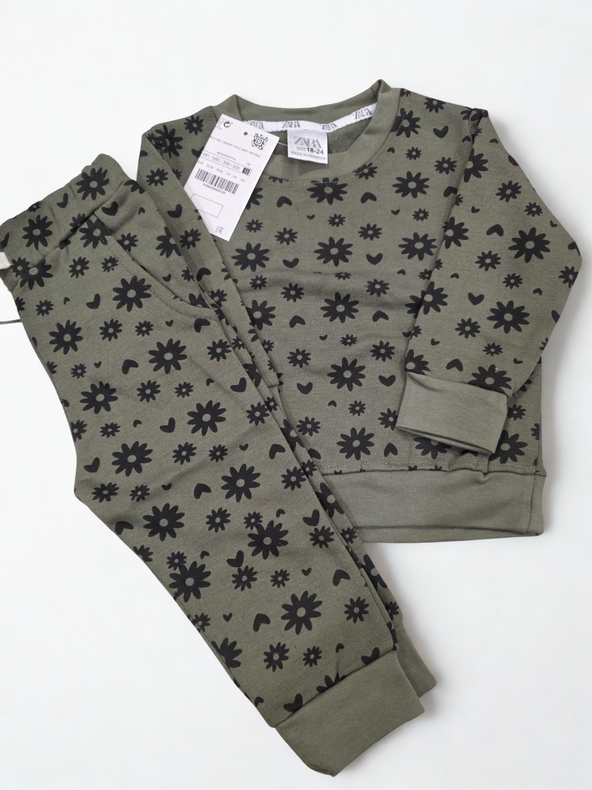 Floral green tracksuit
