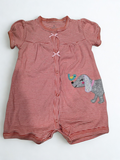 Peach dog romper