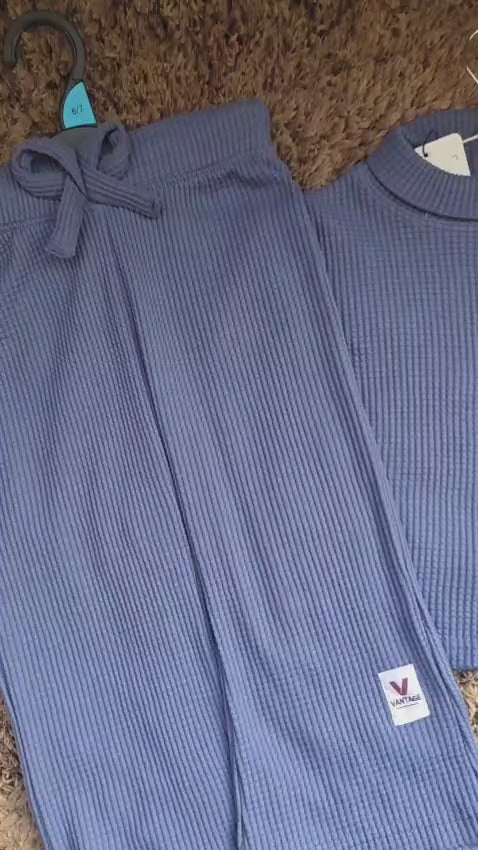 Round Neck Ribbed Suit