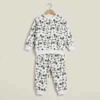 Cycles & Scooty In White Fleece Tracksuit