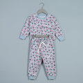 Flowers In Blue Fleece Tracksuit