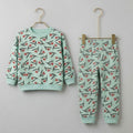 Leafy Heart Green Fleece Tracksuit