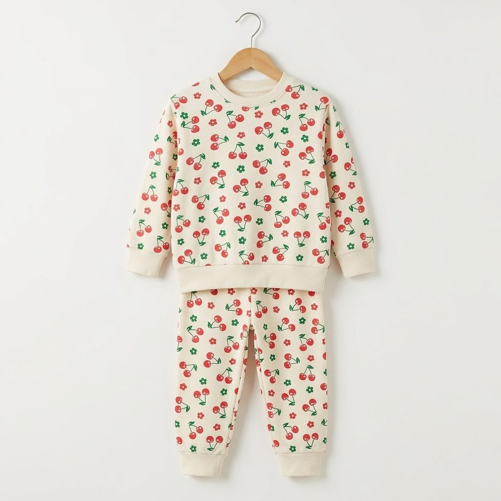 Red Cherry Fleece Tracksuit