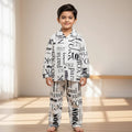 Newspaper Print Cotton Nightsuit