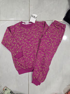 Magenta Floral Fleece Tracksuit