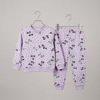 Purple Floral Fleece Tracksuit