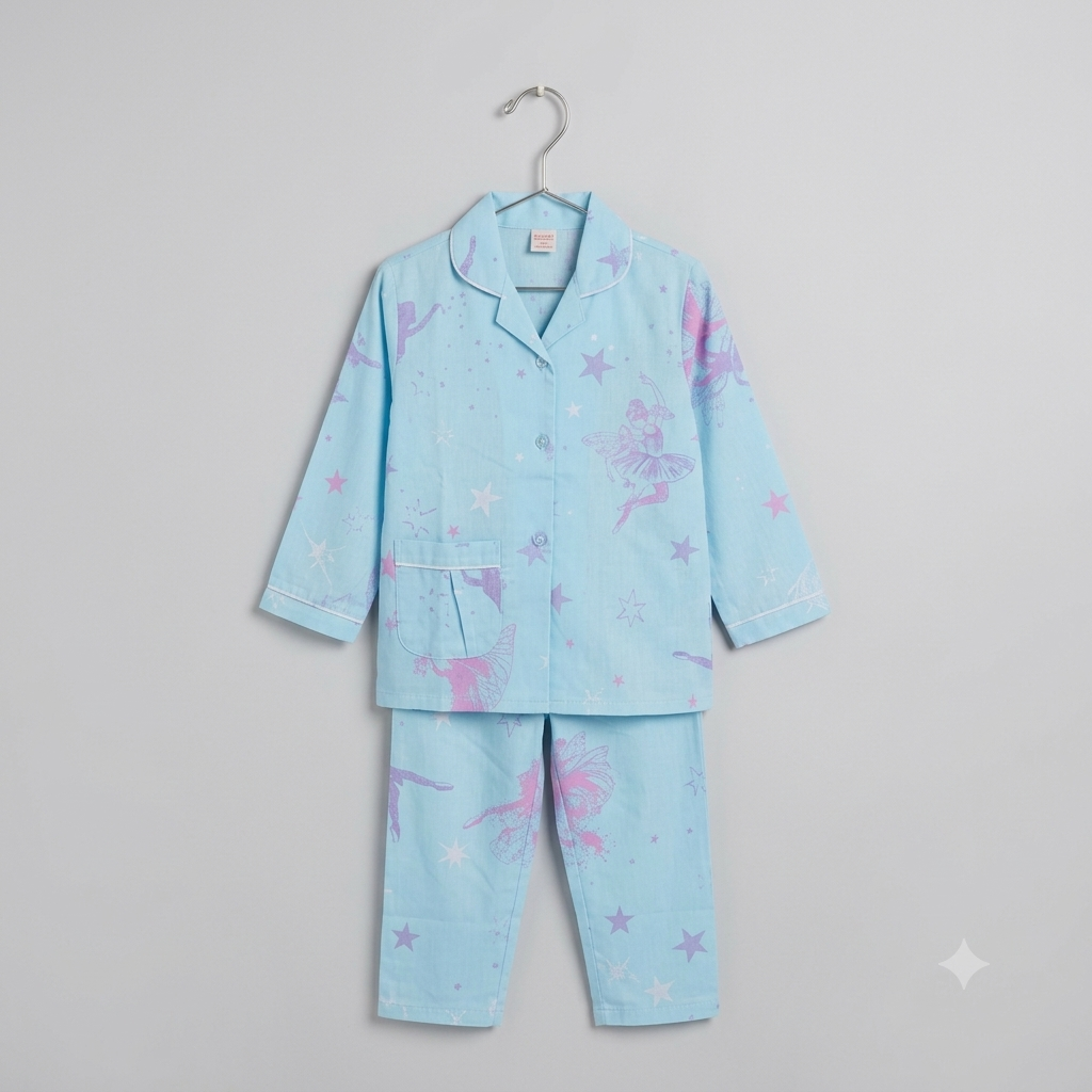 Pink Fairy Cotton Nightsuit
