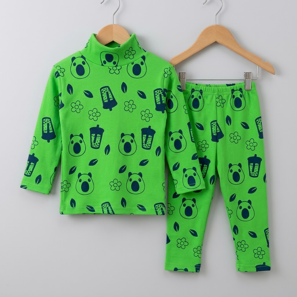 Bright Green Highneck Set