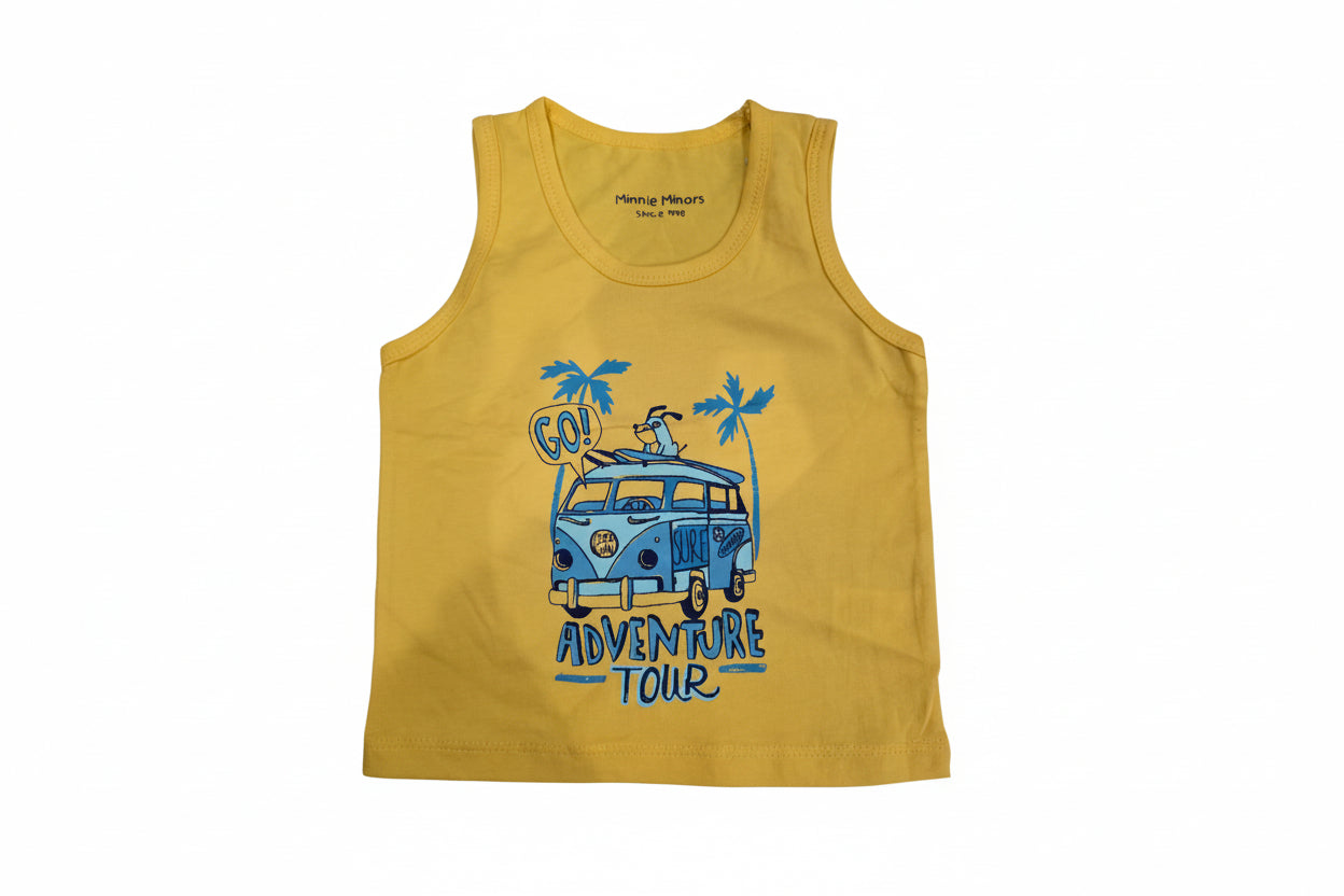 Yellow sleeveless tshirt