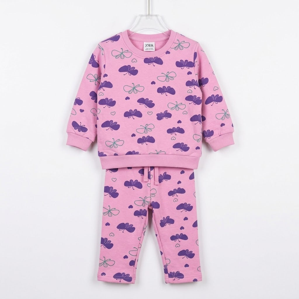 Dark Pink Fleece Tracksuit