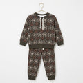 Floral Brown Fleece Tracksuit
