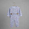 Blue and Red Floral Fleece Tracksuit