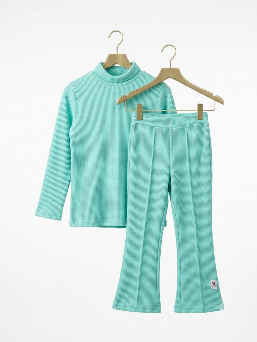 Round Neck Ribbed Suit