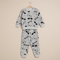 Black Glasses Fleece Tracksuit