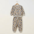 Lets Go Cars In Beige Fleece Tracksuit