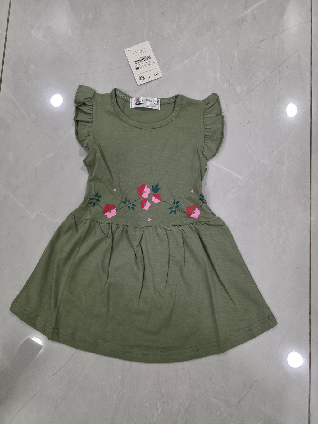 Green Cotton Jersey Frocks