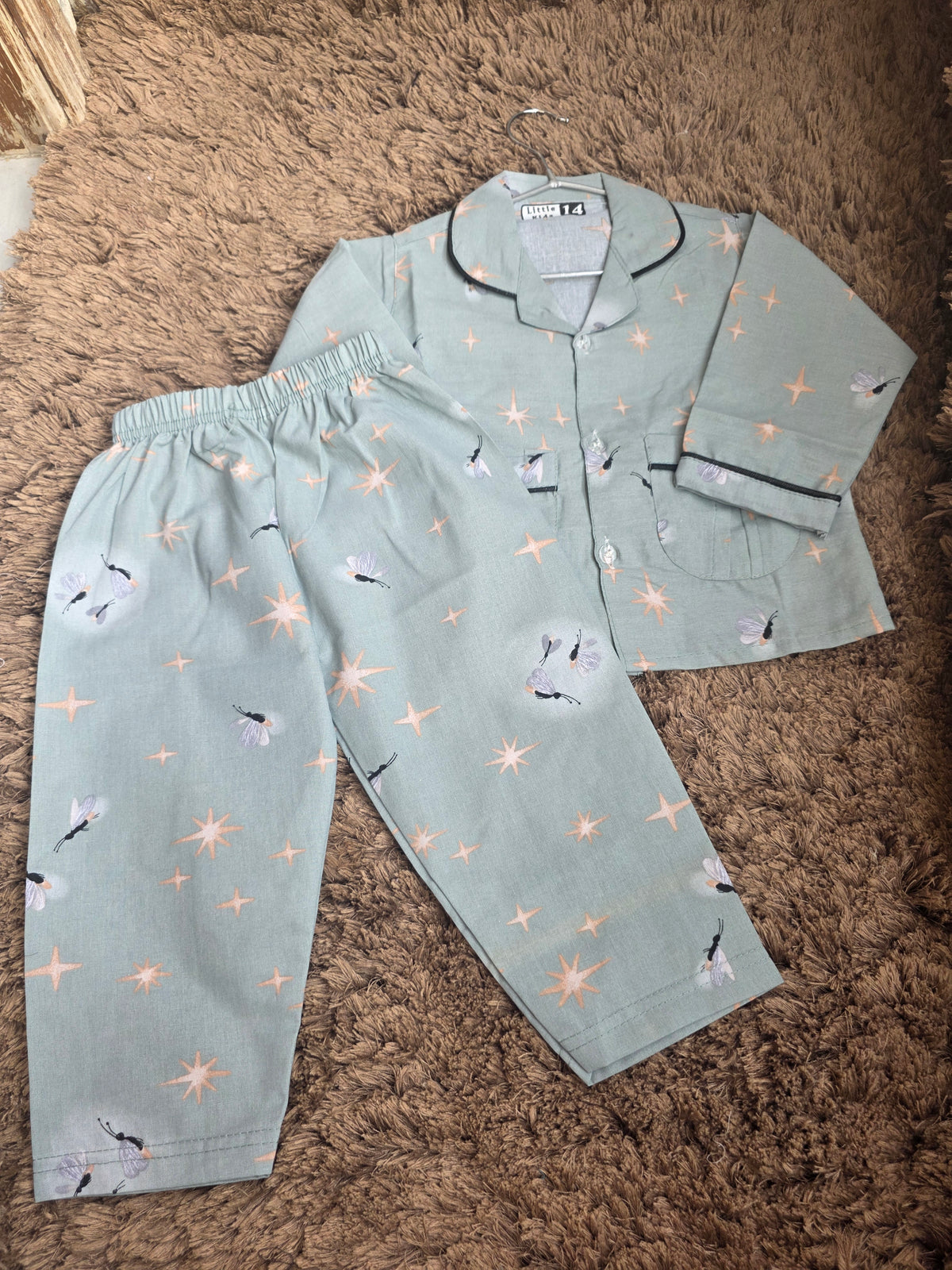 Green Bee Cotton Nightsuit
