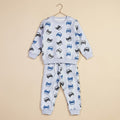 Cars In Light Blue Fleece Tracksuit