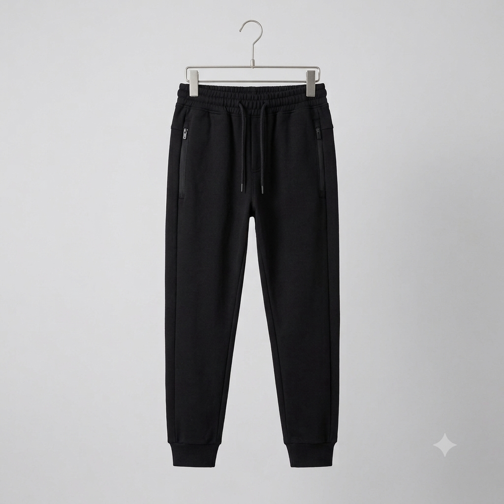 Minoti Export Black Zipper Fleece Trouser